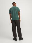 JACK & JONES Bluser & t-shirts 'Hass'  mørkegrøn / orange / hvid