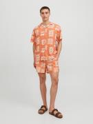 JACK & JONES Skjorte 'JJLuke Ocean Resort'  abrikos / offwhite