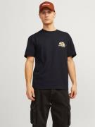 JACK & JONES Bluser & t-shirts 'Marbella'  gul / sort / hvid