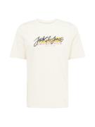 JACK & JONES Bluser & t-shirts 'TAMPA'  creme / gul / lys pink / sort