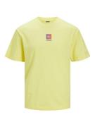 JACK & JONES Bluser & t-shirts 'BEECH'  gul / mørkelilla / orange