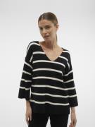 VERO MODA Pullover 'Saba'  sort / hvid