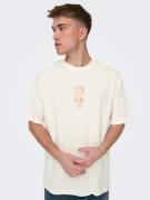 Only & Sons Bluser & t-shirts 'Malik'  rød / hvid