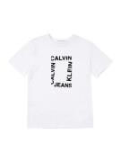 Calvin Klein Jeans Shirts 'MAXI HERO'  sort / hvid
