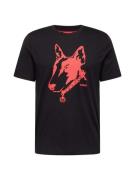 HUGO Bluser & t-shirts 'Dammock'  lys rød / sort
