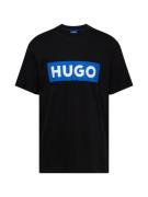 HUGO Bluser & t-shirts 'Nico'  azur / sort / hvid