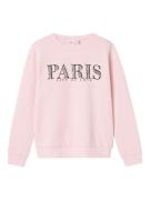 NAME IT Sweatshirt  pink / sort / sølv