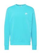 Nike Sportswear Sweatshirt 'Club Fleece'  turkis / hvid