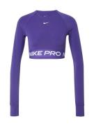 NIKE Funktionsbluse 'PRO'  lilla / hvid