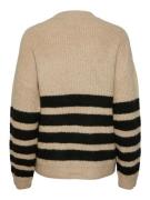 PIECES Pullover 'BROOKS'  beige / sort