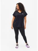 Active by Zizzi Funktionsbluse 'ABASIC'  sort / offwhite
