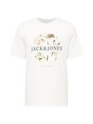 JACK & JONES Bluser & t-shirts 'JJFLOOR'  beige / sort / hvid
