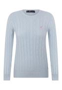 DENIM CULTURE Pullover 'Luisa'  pastelblå / lys pink