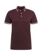 JACK & JONES Bluser & t-shirts 'Paulos'  bordeaux / hvid