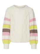 Vero Moda Girl Pullover 'VINO'  brun / lemon / lys pink / hvid