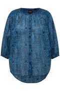 Ulla Popken Bluse  blue denim / sort