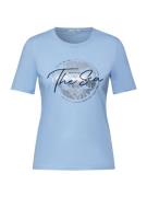 CECIL Shirts 'The Sea'  lyseblå / sort / sølv