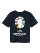 NAME IT Shirts 'MICA UEFA'  safir / blandingsfarvet / hvid