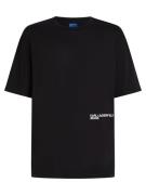KARL LAGERFELD JEANS Bluser & t-shirts 'Bandana'  sort / hvid