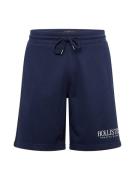 HOLLISTER Bukser 'FLEECE TECH'  navy / hvid