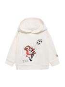 MANGO KIDS Sweatshirt 'SOCCLT'  ecru / brun / rød / sort