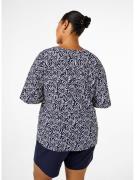 Zizzi Bluse 'CAANNI'  marin / hvid