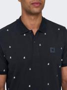 Only & Sons Bluser & t-shirts 'DAVE'  navy / hvid