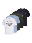 JACK & JONES Bluser & t-shirts  navy / lyseblå / mørkegrøn / sort / hv...