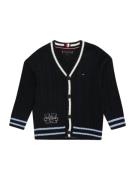 TOMMY HILFIGER Cardigan 'H CARDIGAN SWEATER'  navy / lyseblå / hvid