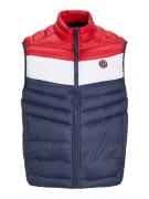 JACK & JONES Vest 'JJESPRINT'  navy / rød / hvid