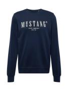 MUSTANG Sweatshirt 'Clio'  natblå / hvid