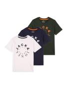 Jack & Jones Junior Shirts 'JJWARRIOR'  navy / mørkegrøn / orange / hv...