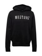 MUSTANG Sweatshirt 'Bronson'  sort / hvid