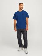 JACK & JONES Bluser & t-shirts 'RDDOliver'  safir / rød / sort