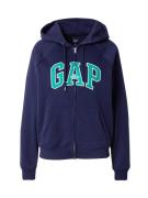 GAP Sweatjakke  navy / grøn / hvid