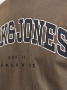 JACK & JONES Bluser & t-shirts 'JJECALEB'  brun-meleret / sort / hvid