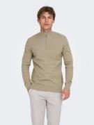 Only & Sons Pullover 'ONSLoui'  mørkebeige