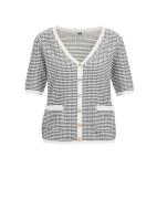 WE Fashion Cardigan  sort / hvid