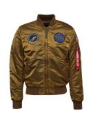 ALPHA INDUSTRIES Overgangsjakke 'MA-1 VF NASA'  blå / umbra / rød / hv...