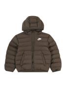 Nike Sportswear Vinterjakke  khaki / hvid