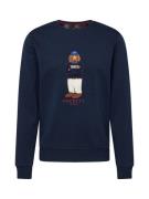 Hackett London Sweatshirt 'HARRY'  lysebeige / navy / umbra / rød