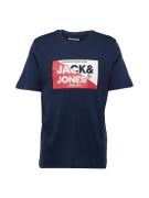 JACK & JONES Bluser & t-shirts 'JJNOLAN'  marin / rød / hvid