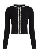 Karl Lagerfeld Cardigan 'Essential Pearl'  sort / hvid