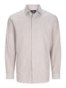 JACK & JONES Skjorte 'PARKER'  brun / hvid