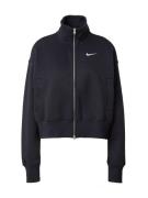 Nike Sportswear Sweatjakke 'PHOENIX FLEECE'  sort / hvid