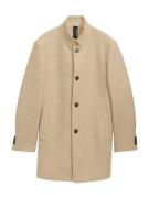 TOM TAILOR Overgangsfrakke  camel / offwhite