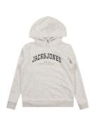 Jack & Jones Junior Sweatshirt 'JJECALEB'  lysegrå / sort