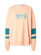 OH APRIL Sweatshirt '1992'  grå / smaragd / fersken