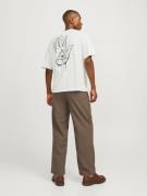 JACK & JONES Bluser & t-shirts 'JJMYSTIC'  sort / hvid