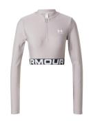 UNDER ARMOUR Funktionsbluse 'HeatGear'  grå / sort / hvid